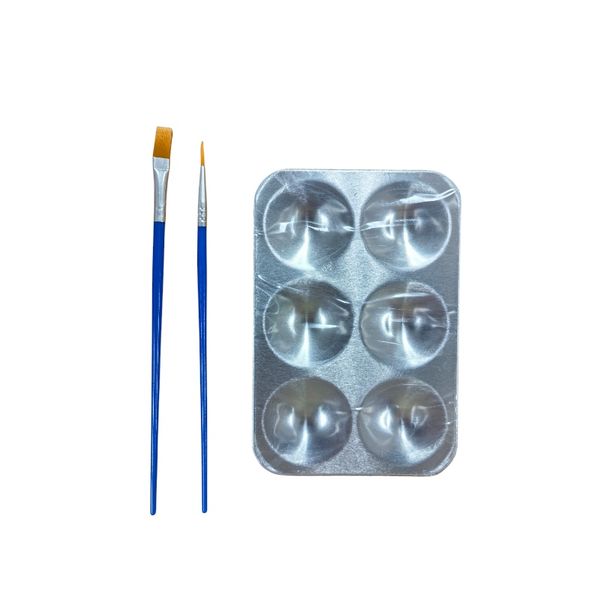 Motarro - Paint Palette - 6 Grid Metallic - Square