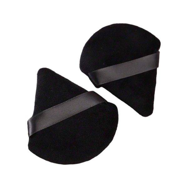 5Piece - Triangle Shaped Powder Puff Set - Black