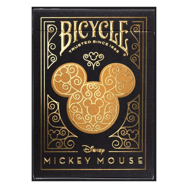Bicycle Disney Mickey Black &amp; Gold Playing Cards