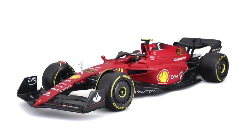 Bburago 1/18 Ferrari F1-75 2022 - #55 Carlo Sainz (31cm Long)