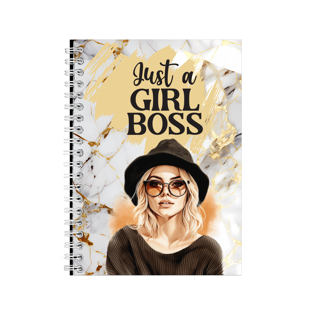 Marble A5 Notebook Pad with Lines Girl Boss Trendy Graphic Babe Present ...