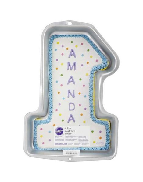 Wilton Number 1 One 1st Birthday Cake Aluminium Baking Pan Tin Kids Party
