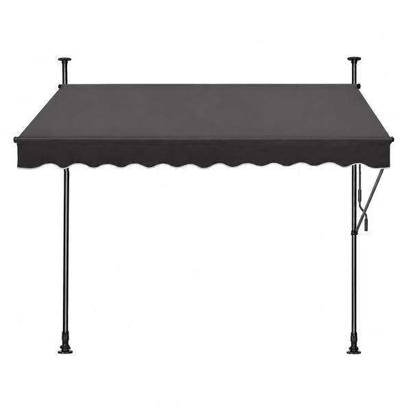 Modern Retractable Patio Awning Canopy Shade-Adjustable Outdoor Sun Shelter