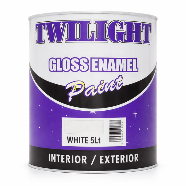 Africa Paints Twilight Gloss Enamel Paint White 5L Interior Exterior Use