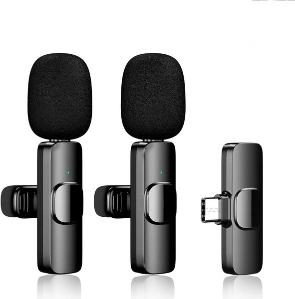 2 x Wireless Microphone - Compatible with iPhone/Type-c