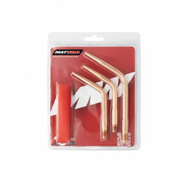 Matweld 3 Piece Swaged Welding Nozzle Set - Copper Construction