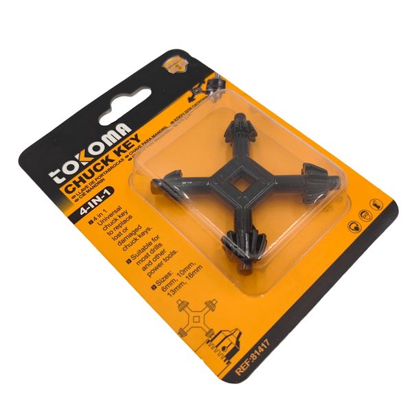 Tokoma 4-in-1 Universal Chuck Key for Drills and Power Tools