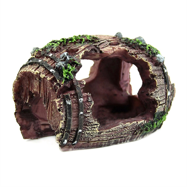 Brown-Aquarium Artificial Cave Resin Ornaments