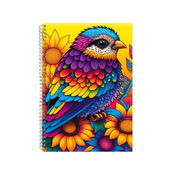 Vibrant Colourful Birdie Notebook Animal Gift Idea A4 Notepad Pad 82