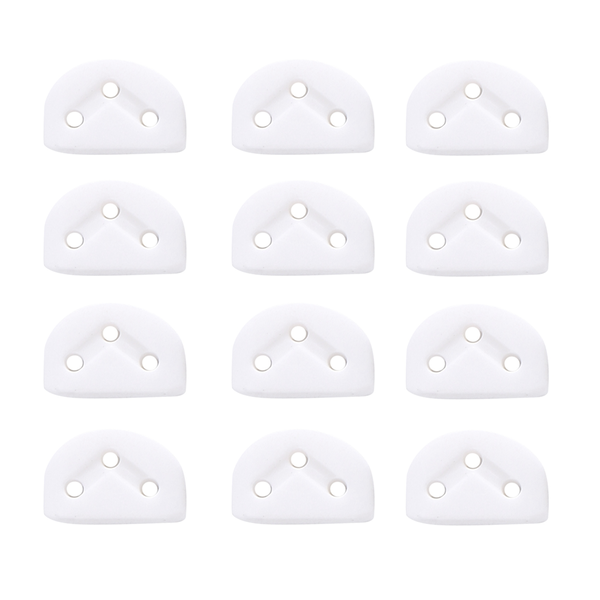 12Pcs Classical Guitar Rollers String Locks Nut Block Clamp, White