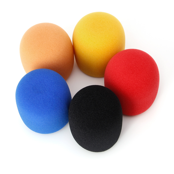 Microphone Sponge Cover Pack of 5 Colour Mic Windshield Sponge Wind Filter