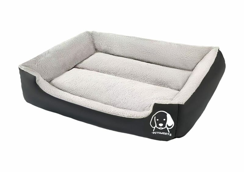 Dog Bed Washable Rectangle Dog Bed with Soft Plush Non-Slip Bottom - Medium