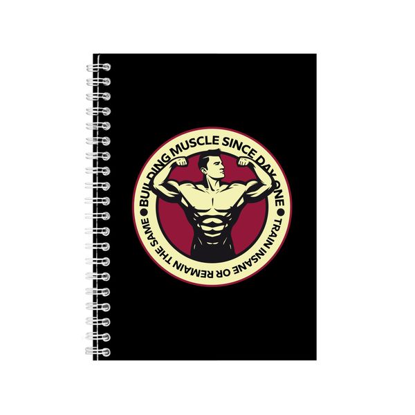 Building Muscle Since Day One Notebook Fitness Gift Idea A4 Notepad 128