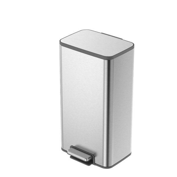 EKO Marina Soft Close Pedal Bin 30L Silver