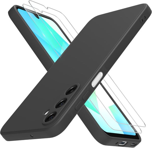 Silicone Cover &amp; 2 x Screen Protector Compatible With Samsung Galaxy A16