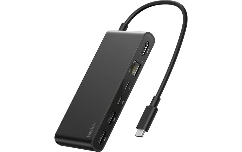 Belkin - USB-C 8-IN-1 MULTIPORT HUB 2.5GBE - Black