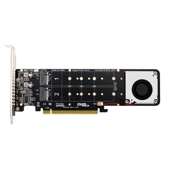 Double-Sided 4-Disk Pci-E X16 To M 2 M-Key Nvme X4Ssd Raid Adapter