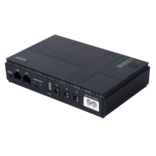 10400mAh Multifunctional Mini DC UPS - Overload &amp; Short Circuit Protection