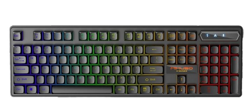 Mikuso Spectra Rainbow Backlight Wired Keyboard 104keys XK-601