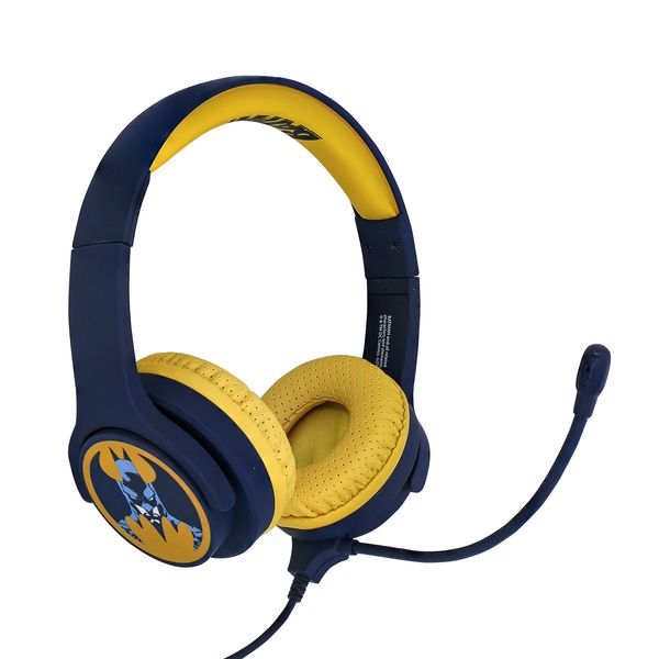 OTL Batman Kids Study Headphones with Book Mic Headset