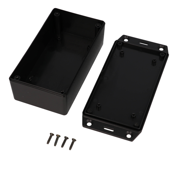 1591XXCSFLBK ABS Enclosure 121×66×37mm Flanged Lid IP54 Rated