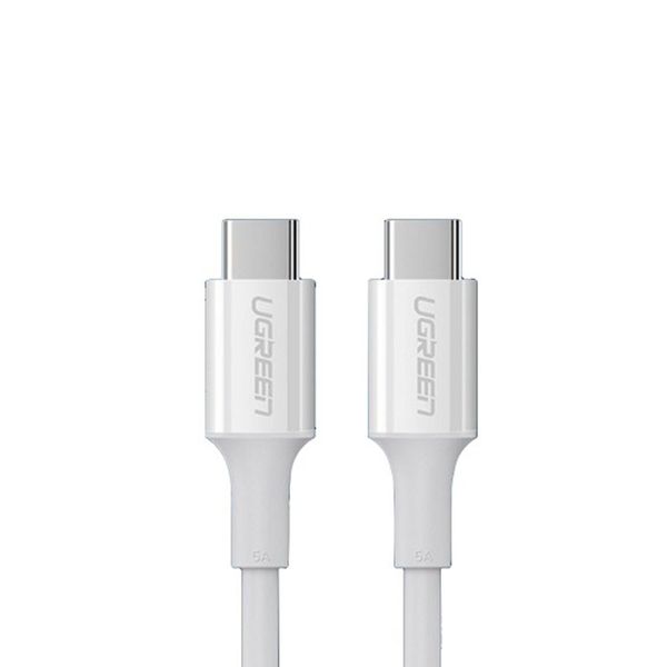 UGreen USBC M to USBC M 5A PD3.0/QC4.0 100W(MAX) 1M Cable-WHT