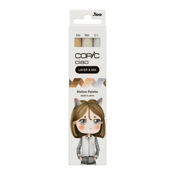 Copic Ciao Layer &amp; Mix Mellow Palette 3pc Set