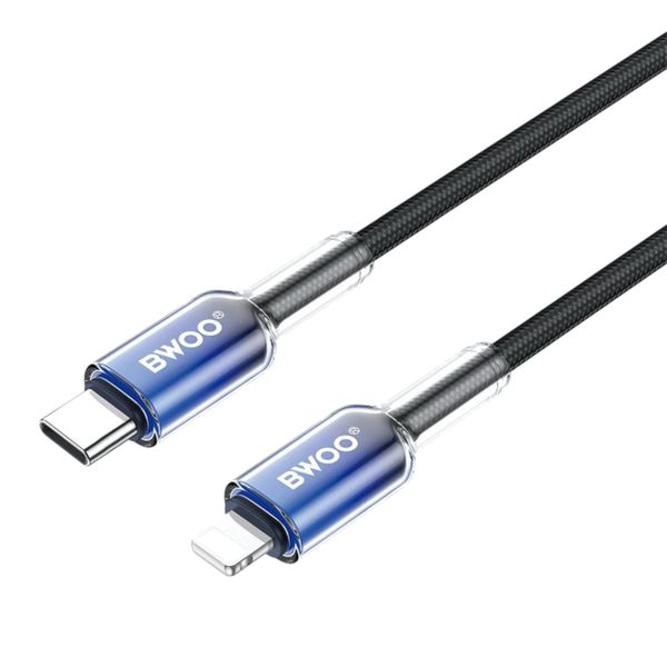 BWOO PD 27W Nylon Braided USB C to Lightning Fast Charging Cable PD