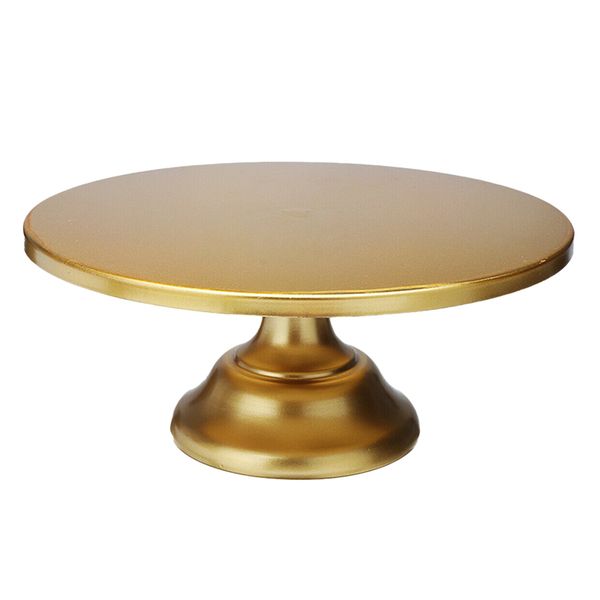 12 Inch Iron Round Cake Stand Plate Pedestal Dessert Holder-Gold