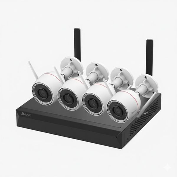 8 Channel Nvr With 4 Wifi Outdoor-Indoor Cameras