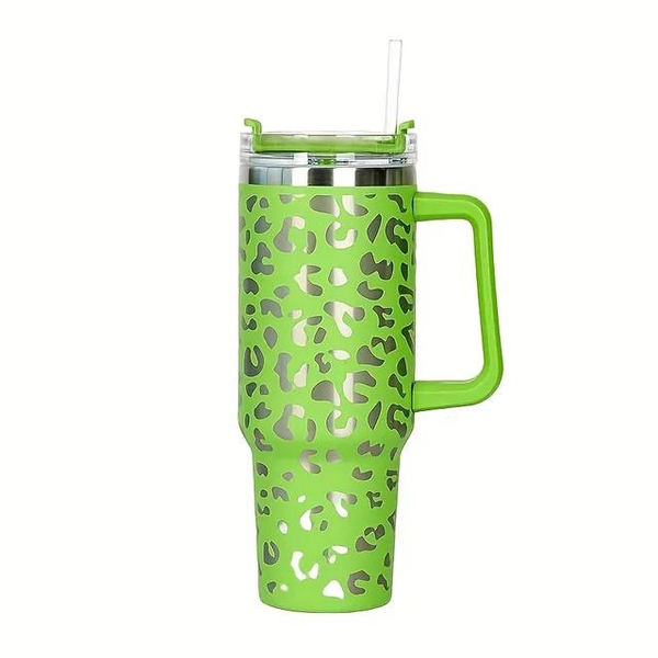 Leak Proof Leopard Print Tumbler - 1.2L