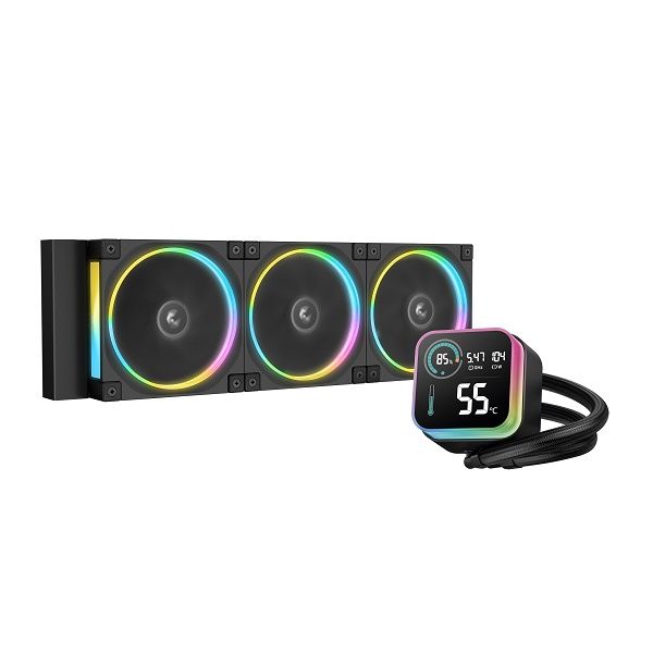 DeepCool LQ360 ULTRA 360mm ARGB AIO Liq Coolr W/LCD Display+3X FL12 Fans-BK