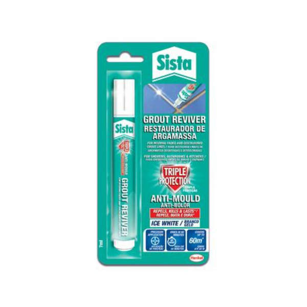 Bulk Pack x 3 Sista Carded Triple Protection Grout Pen - 7ml