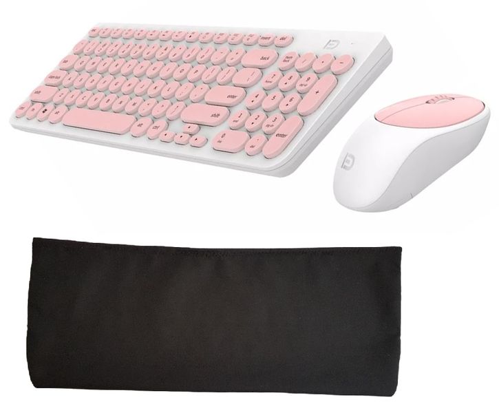 Multimedia Ergonomic 2.4ghz Wireless Keyboard and Mouse Combo with Bag