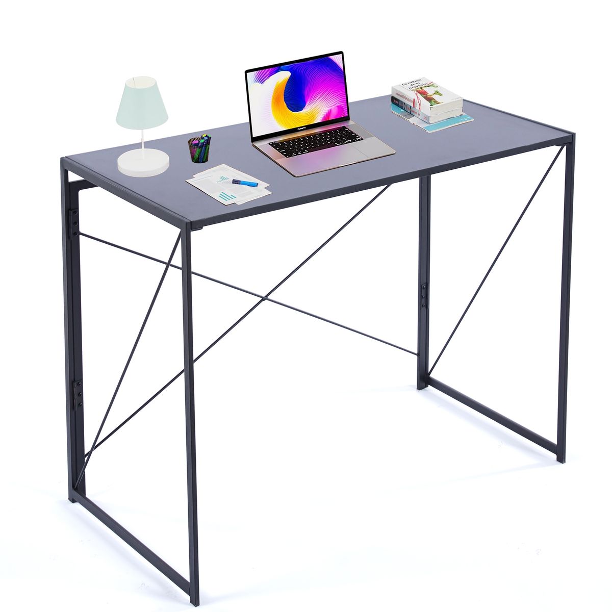 Folding Study Desk Foldable Compute Table Simple Home Office Desk