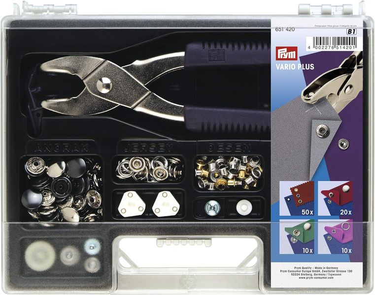 Prym Vario Plus Pliers Non-Sew Assortment Box