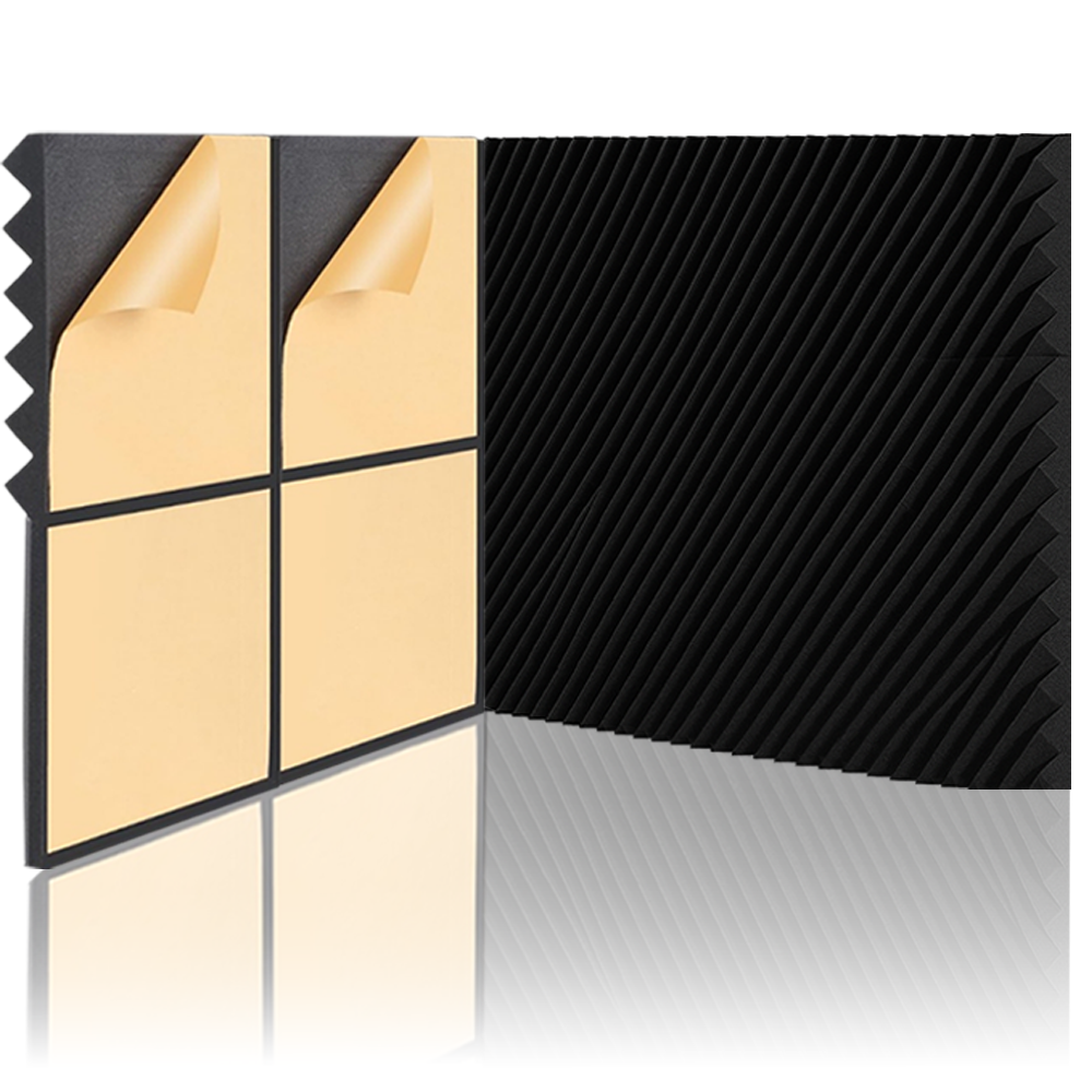 Topika 50x50 Self-Adhesive Sound Proof Foam Panels, 6/12pcs Acoustic Panels