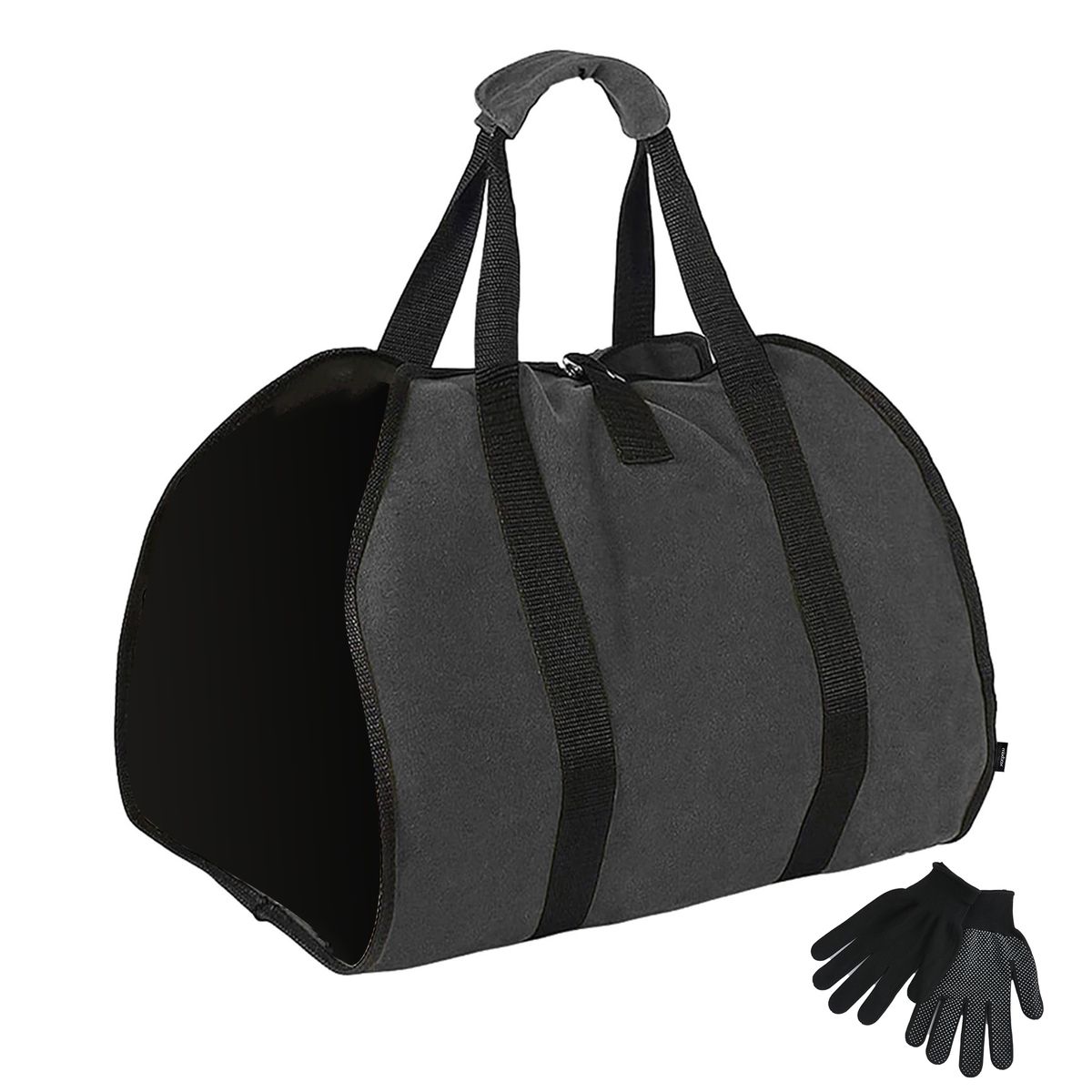 Mix Box Extra Large Firewood Log Carrier Canvas Bag with Handles
