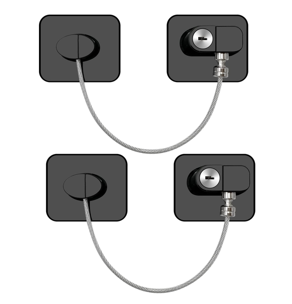 2 Pack Refrigerator Lock Fridge Lock with Mesh Wire Protection