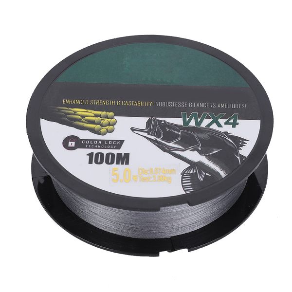 100m PE Braided Line (5.0 Gray)