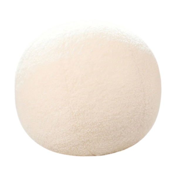Cozy Round Ball Plush Pillow - Beige