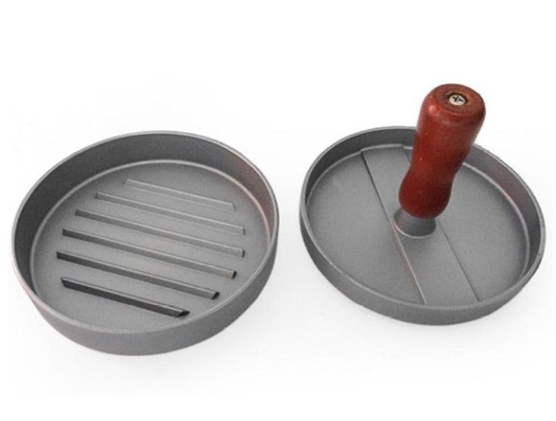 ingle Hamburger Press - Stuffed Burger Patty Press - Non-Stick Mould
