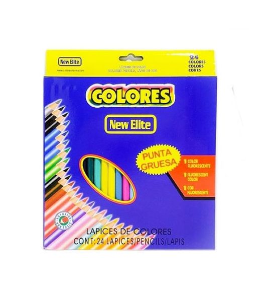 24 Coloured Pencils New Elite