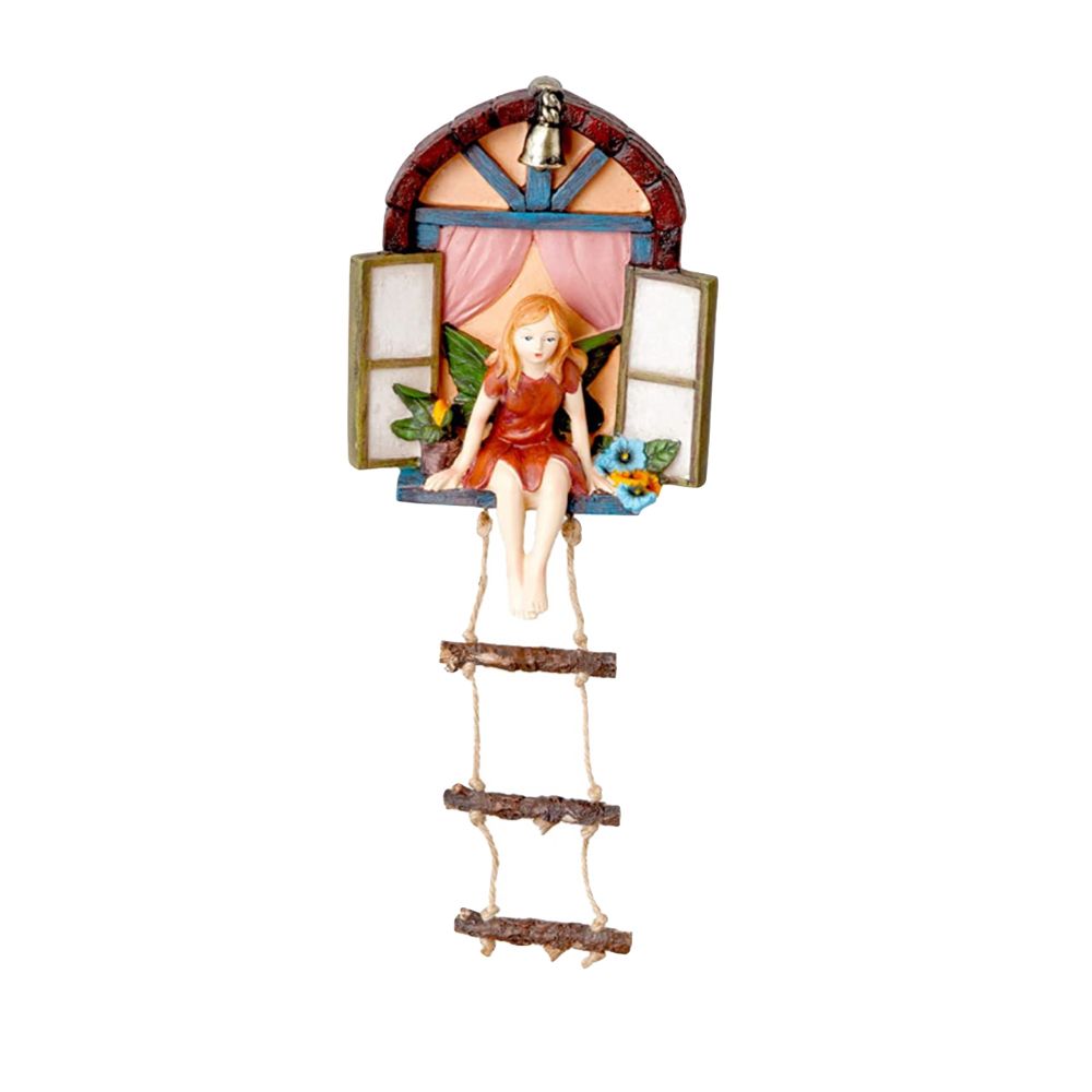 Garden Home Decor Hanging tree Fairy Ornaments With Ladder (26.5cm)