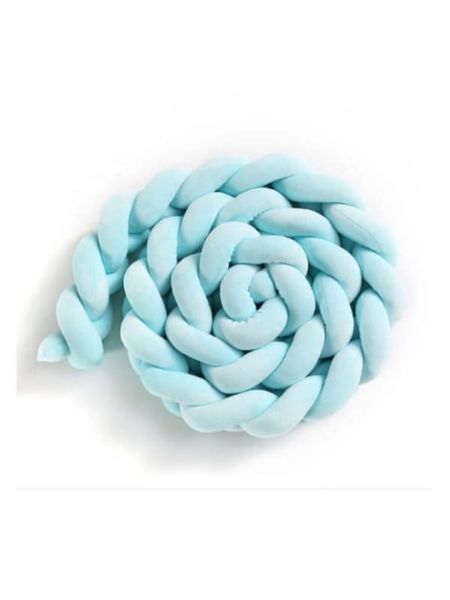 Baby Crib Cot Bumper - Plain Blue