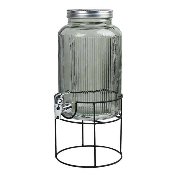Beverage Dispenser 5.5LT Glass With Metal Stand