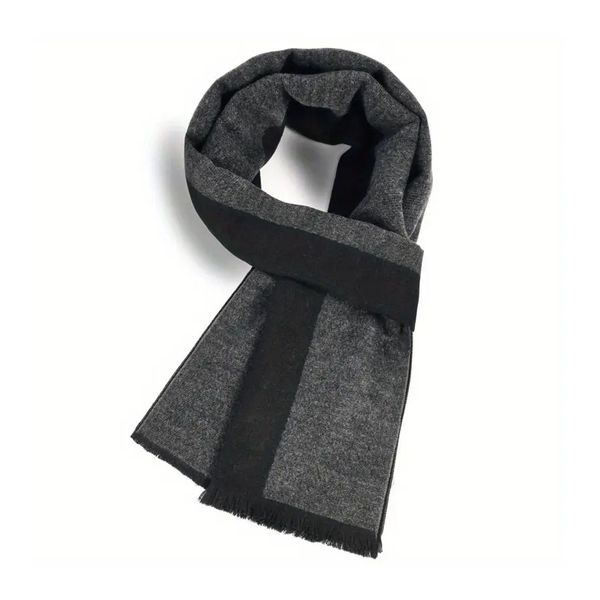 Fashion, casual, simple, thickened, windproof, high-end men's scarf