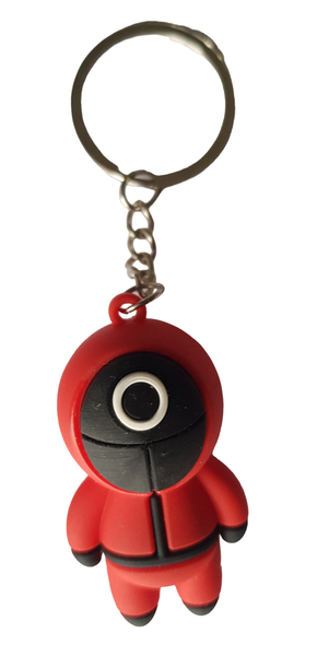Squid Game Circle Keychain - Red
