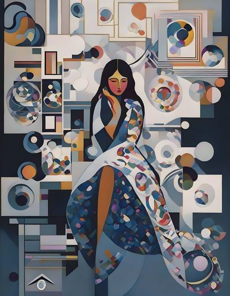Canvas Wall Art - Office Girl Artwork