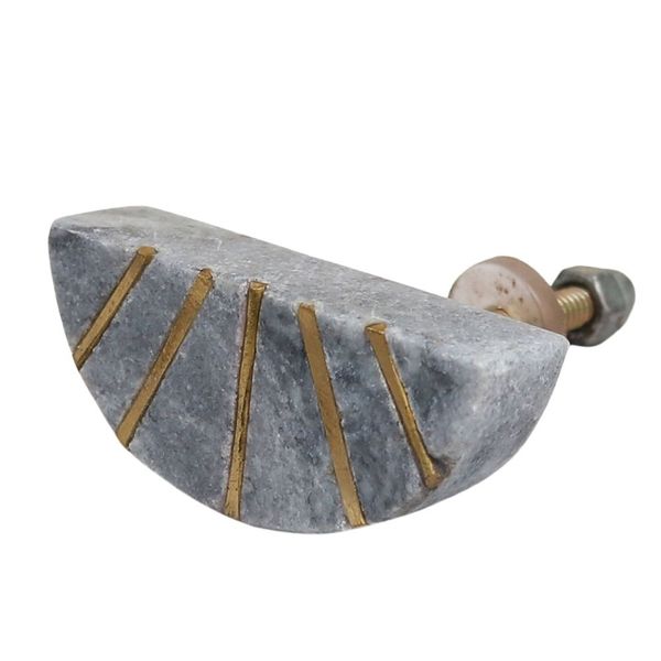 Half Moon Stone Drawer Knob